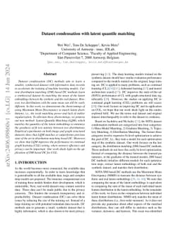 Dataset Condensation with Latent Quantile Matching