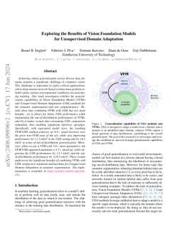 Exploring the Benefits of Vision Foundation Models for Unsupervised
  Domain Adaptation