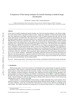 Comparison of fine-tuning strategies for transfer learning in medical
  image classification