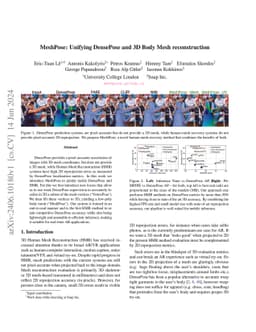 MeshPose: Unifying DensePose and 3D Body Mesh reconstruction