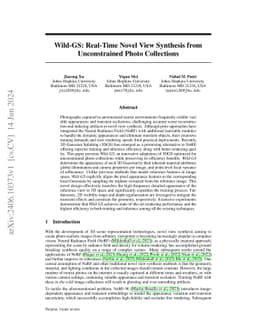 Wild-GS: Real-Time Novel View Synthesis from Unconstrained Photo
  Collections