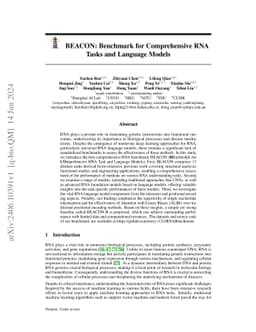 BEACON: Benchmark for Comprehensive RNA Tasks and Language Models