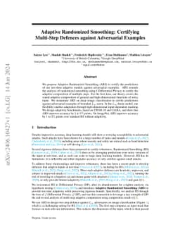 Adaptive Randomized Smoothing: Certifying Multi-Step Defences against
  Adversarial Examples