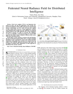 Federated Neural Radiance Field for Distributed Intelligence