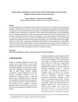 Robust Image Classification in the Presence of Out-of-Distribution and
  Adversarial Samples Using Attractors in Neural Networks