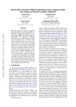 ShareLoRA: Parameter Efficient and Robust Large Language Model Fine-tuning via Shared Low-Rank Adaptation