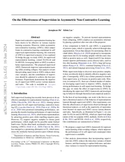 On the Effectiveness of Supervision in Asymmetric Non-Contrastive
  Learning