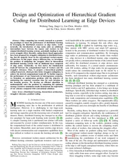 Design and Optimization of Hierarchical Gradient Coding for Distributed
  Learning at Edge Devices