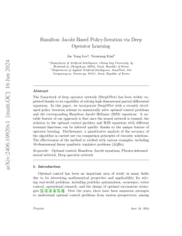 Hamilton-Jacobi Based Policy-Iteration via Deep Operator Learning