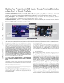 Eliciting New Perspectives in RtD Studies through Annotated Portfolios:
  A Case Study of Robotic Artefacts