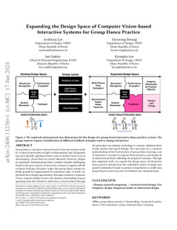 Expanding the Design Space of Computer Vision-based Interactive Systems
  for Group Dance Practice