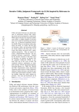 Iterative Utility Judgment Framework via LLMs Inspired by Relevance in
  Philosophy