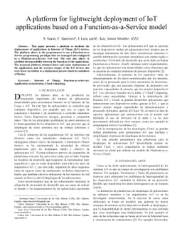 A platform for lightweight deployment of IoT applications based on a
  Function-as-a-Service model