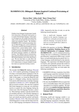 BAMBINO-LM: (Bilingual-)Human-Inspired Continual Pretraining of BabyLM