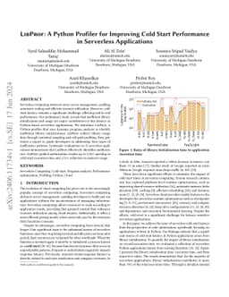 LibProf: A Python Profiler for Improving Cold Start Performance in
  Serverless Applications