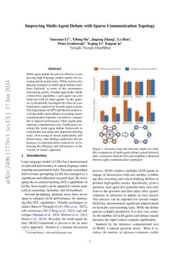 Improving Multi-Agent Debate with Sparse Communication Topology