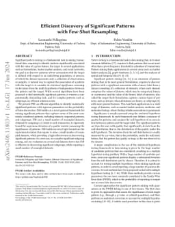 Efficient Discovery of Significant Patterns with Few-Shot Resampling