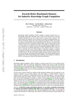 Towards Better Benchmark Datasets for Inductive Knowledge Graph
  Completion