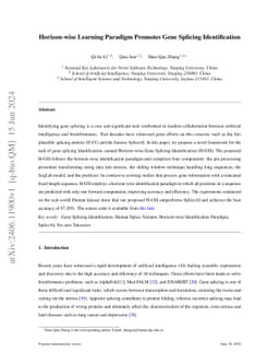 Horizon-wise Learning Paradigm Promotes Gene Splicing Identification