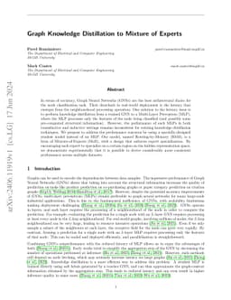 Graph Knowledge Distillation to Mixture of Experts