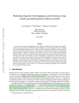 Reframing linguistic bootstrapping as joint inference using
  visually-grounded grammar induction models