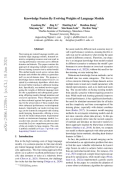 Knowledge Fusion By Evolving Weights of Language Models