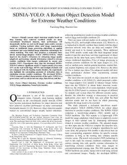 SDNIA-YOLO: A Robust Object Detection Model for Extreme Weather
  Conditions