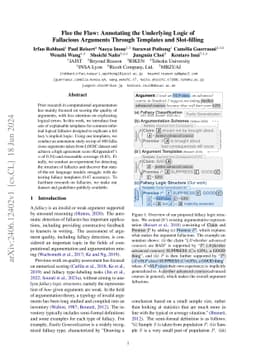 Flee the Flaw: Annotating the Underlying Logic of Fallacious Arguments
  Through Templates and Slot-filling