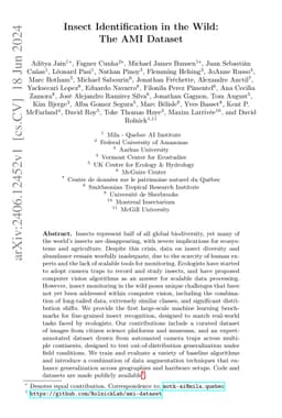 Insect Identification in the Wild: The AMI Dataset