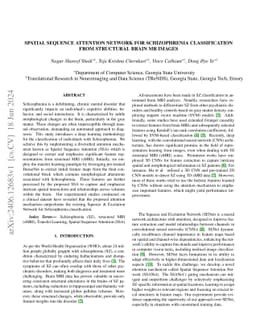 Spatial Sequence Attention Network for Schizophrenia Classification from
  Structural Brain MR Images