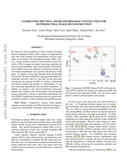 Coarse-Fine Spectral-Aware Deformable Convolution For Hyperspectral
  Image Reconstruction