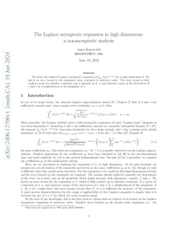 The Laplace asymptotic expansion in high dimensions