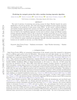 Predicting the energetic proton flux with a machine learning regression
  algorithm