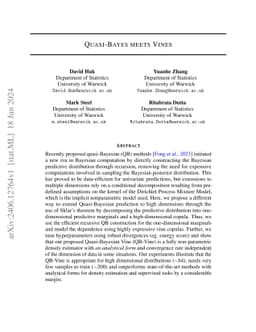 Quasi-Bayes meets Vines