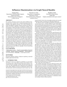 Influence Maximization via Graph Neural Bandits