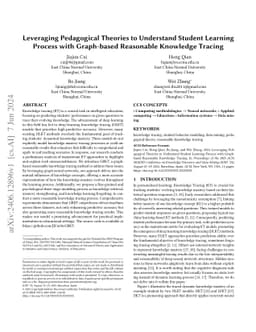 Leveraging Pedagogical Theories to Understand Student Learning Process
  with Graph-based Reasonable Knowledge Tracing