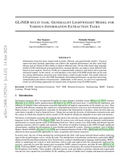 GLiNER multi-task: Generalist Lightweight Model for Various Information
  Extraction Tasks