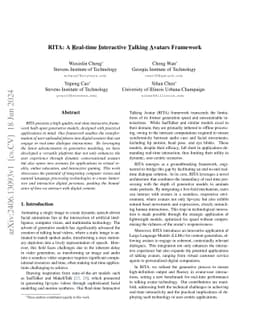 RITA: A Real-time Interactive Talking Avatars Framework