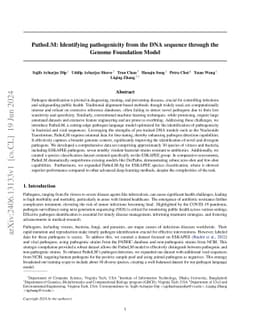 PathoLM: Identifying pathogenicity from the DNA sequence through the
  Genome Foundation Model