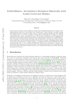 LLMatDesign: Autonomous Materials Discovery with Large Language Models