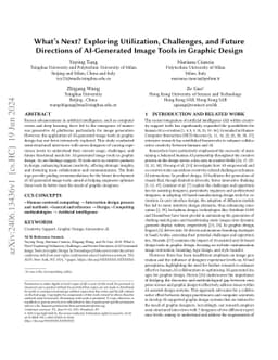 What's Next? Exploring Utilization, Challenges, and Future Directions of
  AI-Generated Image Tools in Graphic Design