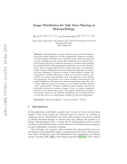 Image Distillation for Safe Data Sharing in Histopathology
