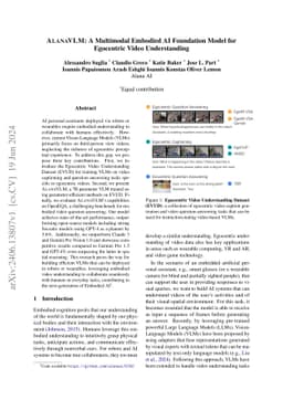 AlanaVLM: A Multimodal Embodied AI Foundation Model for Egocentric Video
  Understanding
