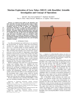 Martian Exploration of Lava Tubes (MELT) with ReachBot: Scientific
  Investigation and Concept of Operations