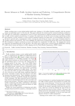 Recent Advances in Traffic Accident Analysis and Prediction: A
  Comprehensive Review of Machine Learning Techniques