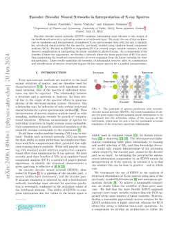 Encoder-Decoder Neural Networks in Interpretation of X-ray Spectra