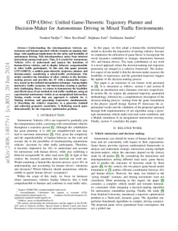 GTP-UDrive: Unified Game-Theoretic Trajectory Planner and Decision-Maker
  for Autonomous Driving in Mixed Traffic Environments