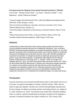 Emerging-properties Mapping Using Spatial Embedding Statistics: EMUSES
