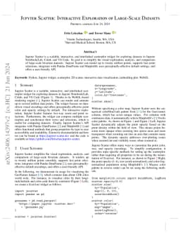 Jupyter Scatter: Interactive Exploration of Large-Scale Datasets