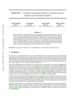 Bioptic -- A Target-Agnostic Potency-Based Small Molecules Search Engine